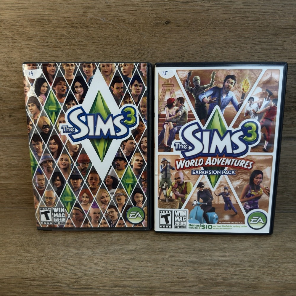 The Sims 3 and Sims 3: World Adventures (Windows/Mac, 2009) Complete CIB
